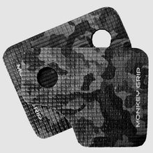 Load image into Gallery viewer, Black and gray textured grip pad with 'Monkey Grip' branding on a light gray background